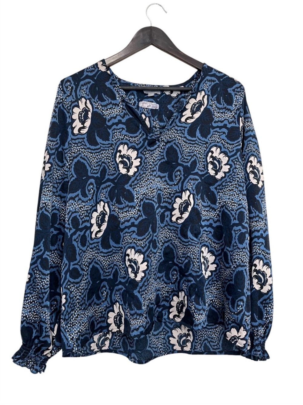 Ted Baker Blues Floral Long Sleeve Blouse